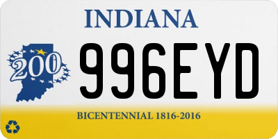 IN license plate 996EYD