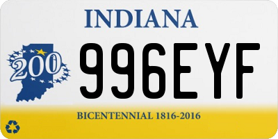 IN license plate 996EYF