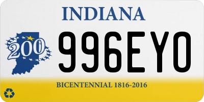 IN license plate 996EYO