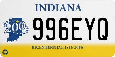 IN license plate 996EYQ