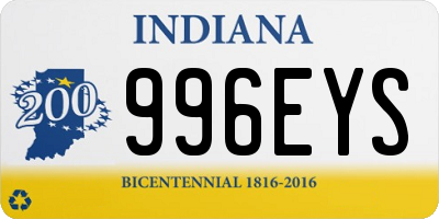 IN license plate 996EYS