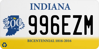 IN license plate 996EZM