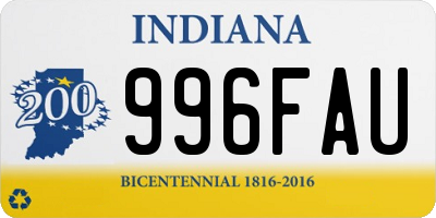 IN license plate 996FAU