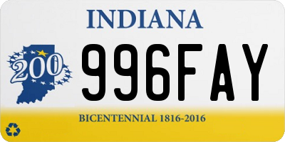 IN license plate 996FAY