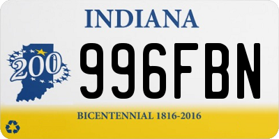 IN license plate 996FBN