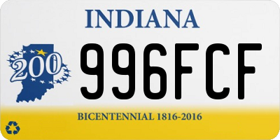 IN license plate 996FCF