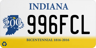 IN license plate 996FCL