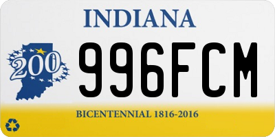 IN license plate 996FCM