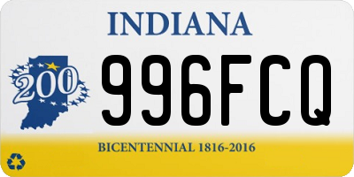 IN license plate 996FCQ