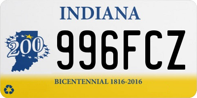 IN license plate 996FCZ