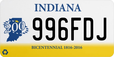 IN license plate 996FDJ