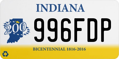 IN license plate 996FDP