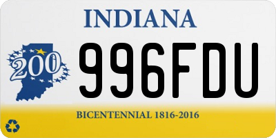 IN license plate 996FDU