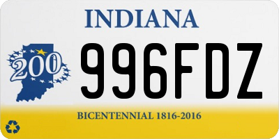 IN license plate 996FDZ