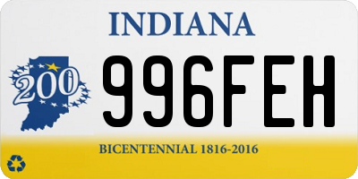 IN license plate 996FEH