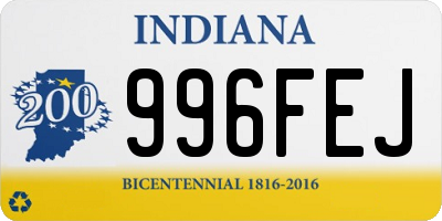 IN license plate 996FEJ