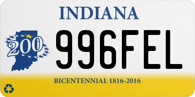 IN license plate 996FEL