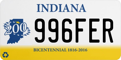 IN license plate 996FER