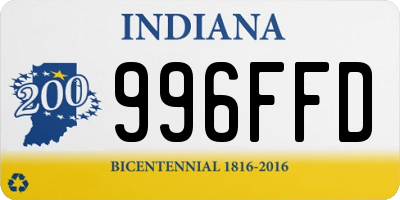 IN license plate 996FFD