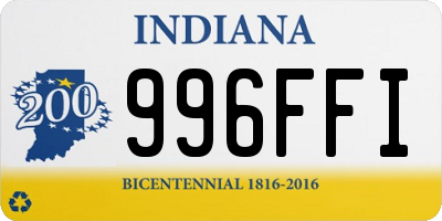 IN license plate 996FFI