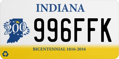 IN license plate 996FFK