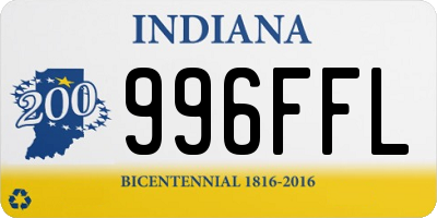IN license plate 996FFL