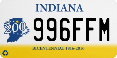 IN license plate 996FFM