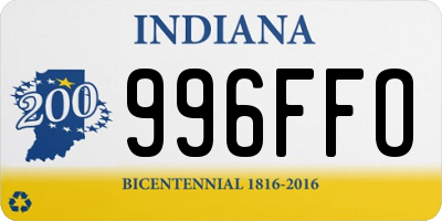 IN license plate 996FFO