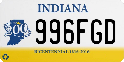 IN license plate 996FGD