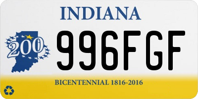 IN license plate 996FGF