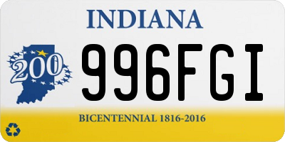 IN license plate 996FGI