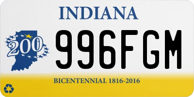 IN license plate 996FGM