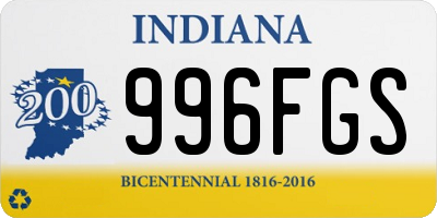 IN license plate 996FGS