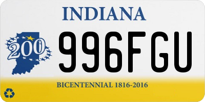 IN license plate 996FGU
