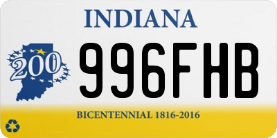 IN license plate 996FHB