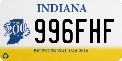 IN license plate 996FHF