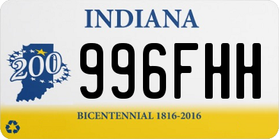 IN license plate 996FHH