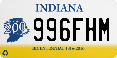 IN license plate 996FHM