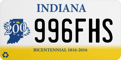 IN license plate 996FHS