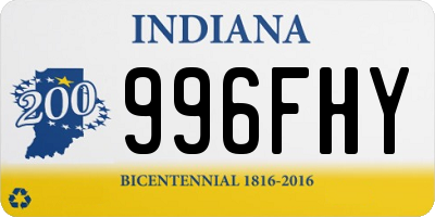 IN license plate 996FHY