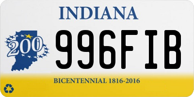 IN license plate 996FIB