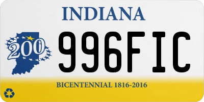 IN license plate 996FIC