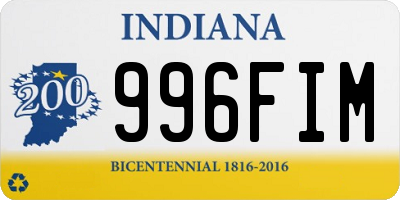 IN license plate 996FIM