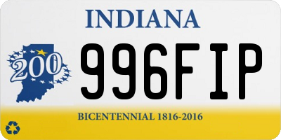 IN license plate 996FIP