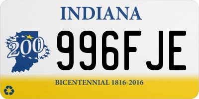 IN license plate 996FJE