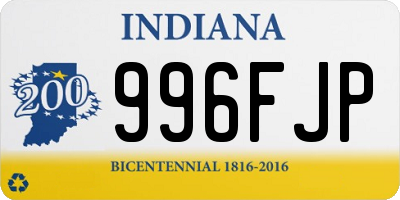 IN license plate 996FJP