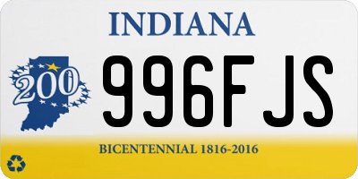 IN license plate 996FJS