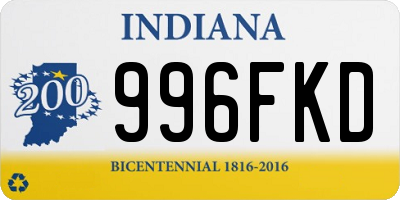 IN license plate 996FKD