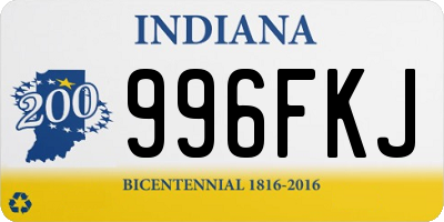 IN license plate 996FKJ