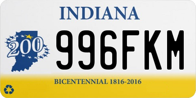 IN license plate 996FKM